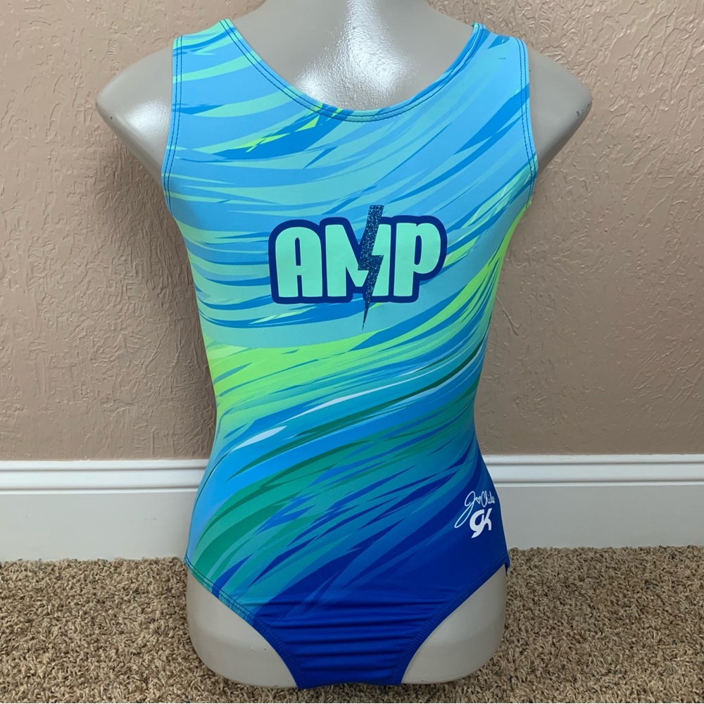 GK Jordan Chiles  Rhinestone Strap Back Sleeveless Gymnastics Leotard